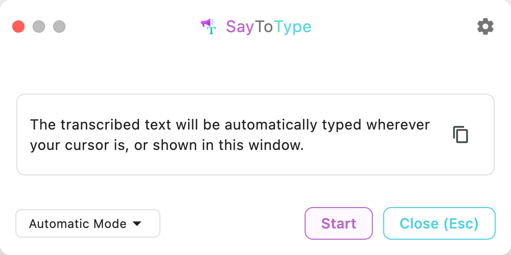Text appears instantly